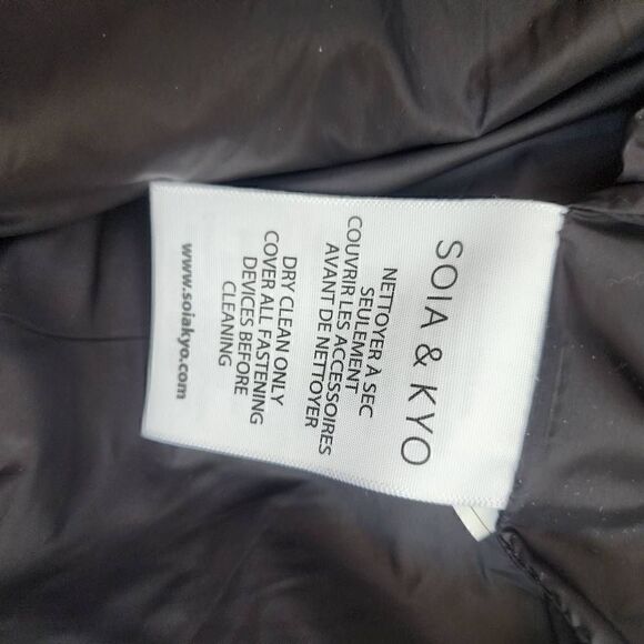 Soia & Kyo Rooney Hooded Mixed Media Coat M - Picture 5 of 11